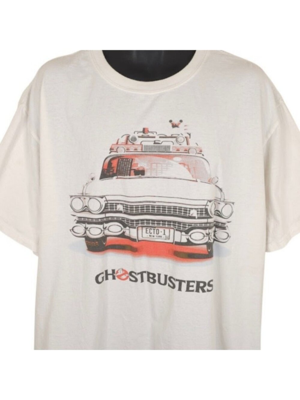 Ghostbusters T Shirt Mens Size 4XL White Ecto-1 Ectomobile Retro 80s Movie Tee